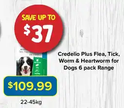 PetO Credelio Plus Flea, Tick and Worming for Extra Large Dogs offer