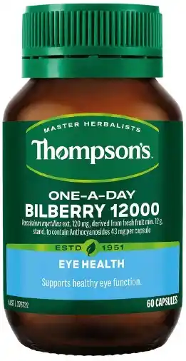 healthylife Thompson’s One a Day Bilberry 12000mg 60 Capsules offer