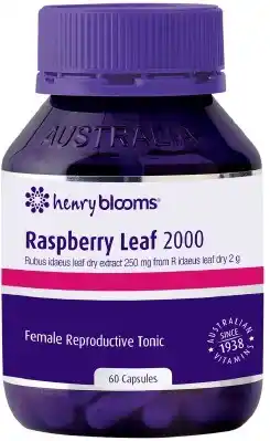 healthylife Henry Blooms Raspberry Leaf 2000mg 60 Capsules offer