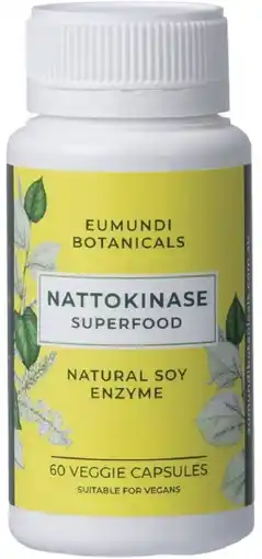 healthylife Eumundi Botanicals Nattokinase Natural Soy Enzyme 60 Caps offer
