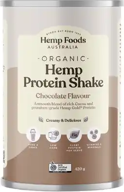 healthylife Hemp Foods Australia Organic Hemp Protein Chocolate 420g offer