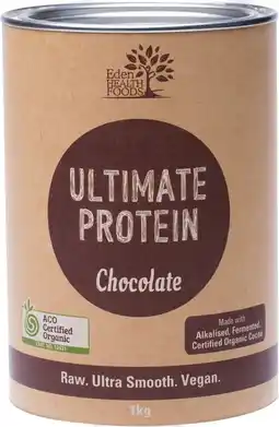 healthylife Eden Healthfoods Ultimate Vegan Rice Protein Chocolate 1Kg offer