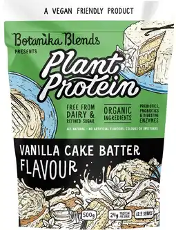 healthylife Botanika Blends Plant Protein Vanilla Cake Batter 500g offer