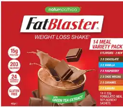 healthylife Naturopathica FatBlaster Weight Loss Shake Variety Pack 14 x 33g Sachets offer