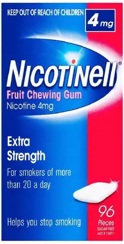 healthylife Nicotinell Chewing Gum Fruit  4mg 96 Pieces offer