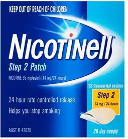 healthylife Nicotinell 24 Hour Nicotine Patches Step 2 14mg - 28 Pack offer