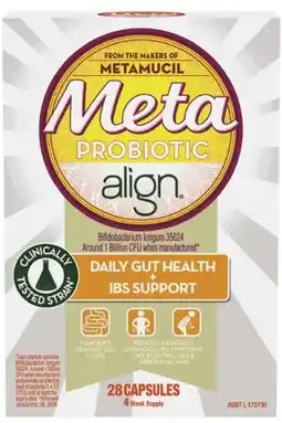 healthylife Metamucil Meta Probiotic Align 28 Capsules offer