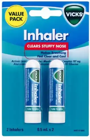 healthylife Vicks Nasal Inhaler 0.5ml x 2 Pack offer