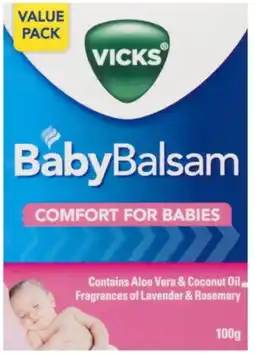 healthylife Vicks BabyBalsam Decongestant Rub 100g offer