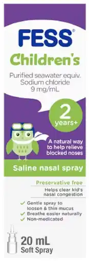 healthylife Fess Children's Saline Nasal Spray 20ml offer