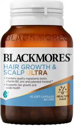healthylife Blackmores Hair Growth + Scalp Ultra 60 Capsules offer