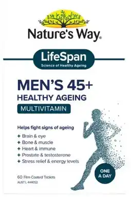 healthylife Nature’s Way Lifespan Mens 45+ Multivitamin 60 Tablets offer