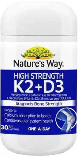healthylife Natures Way Vitamin K2+D3 30 Capsules offer