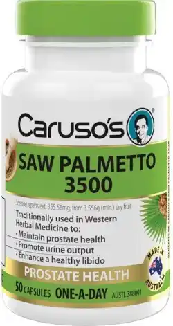 healthylife Caruso’s Natural Health Saw Palmetto Prostate Health 50 Capsules offer