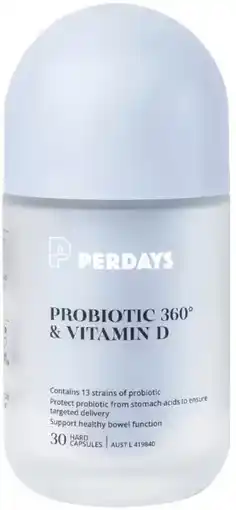 healthylife Perdays Probiotic 360 & Vitamin D 30 Capsules offer