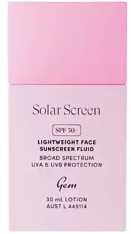 healthylife GEM Solar Screen SPF50+ Lightweight Face Sunscreen Fluid offer