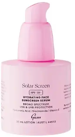 healthylife GEM Solar Screen SPF50+ Hydrating Face Sunscreen Serum offer