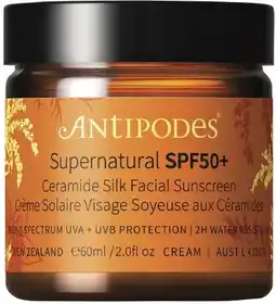 healthylife Antipodes Supernatural SPF50+ Ceramide Silk Facial Sunscreen 60ml offer