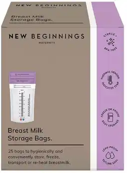healthylife New Beginnings Breast Milk Storage Bags 25 Pieces offer