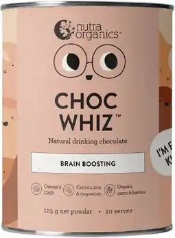 healthylife Nutra Organics Choc Whiz 125g offer