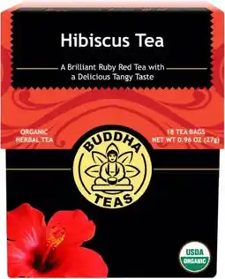 healthylife Buddha Teas Organic Herbal Hibiscus Tea Bags 18 Pack offer
