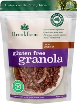 healthylife Brookfarm Gluten Free Granola Cacao Coconut 800g offer