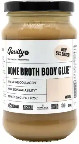 healthylife Gevity RX Bone Broth Body Glue Natural 390g offer