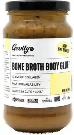 healthylife Gevity RX Bone Broth Body Glue A.M Cleanse 390g offer
