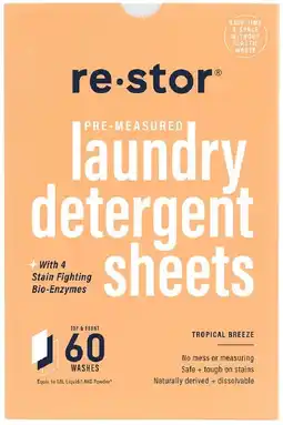 healthylife Restor Laundry Detergent Sheets Tropical Breeze 60 Pack offer