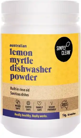 healthylife Simply Clean Lemon Myrtle Dishwasher Powder 1kg offer