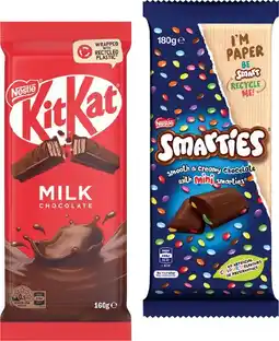 IGA Nestlé Chocolate Blocks 118‑180g Selected Varieties offer