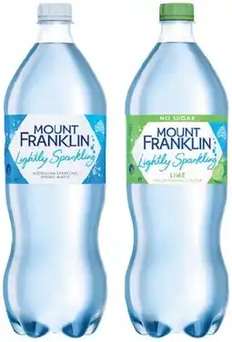 IGA Mount Franklin Lightly Sparkling Water 1.25 Litre Selected Varieties offer