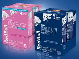 IGA NEW Red Blue Energy Drink The Blue Edition or The Berry Sugarfree Edition 4x250mL offer