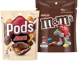 IGA M&M’s 130‑180g, Pods 160g or Maltesers 120‑140g Share Pack Selected Varieties offer