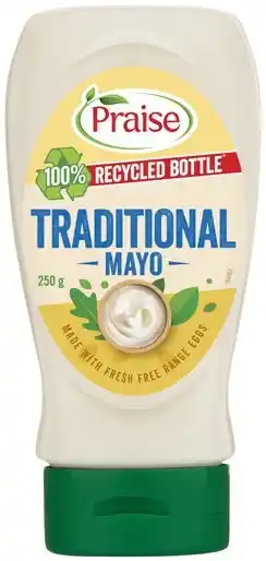 Praise Traditional Squeeze Mayo 250‑280g Selected Varieties
