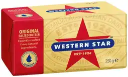 IGA Western Star Butter Block 250g Selected Varieties offer
