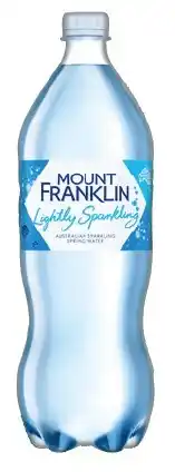 IGA Mount Franklin Lightly Sparkling Water 1.25 Litre Selected Varieties offer