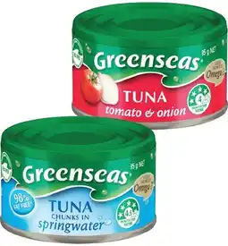 IGA Greenseas Tuna 95g Selected Varieties offer
