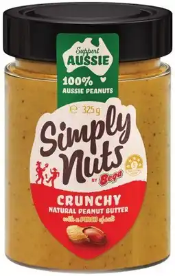 IGA Bega Simply Nuts Peanut Butter 325g Selected Varieties offer