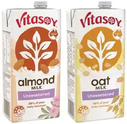 IGA Vitasoy Oat Milk or Almond Milk 1 Litre Selected Varieties offer