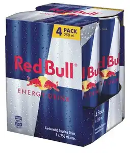 IGA Red Bull Energy Drink 4x250mL Selected Varieties offer