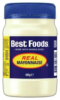 IGA Best Foods Real Mayonnaise 405g offer