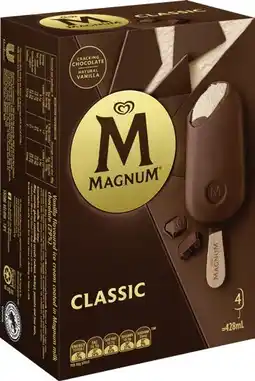 IGA Streets Magnum Ice Cream 4 Pack or Mini 6 Pack Selected Varieties offer