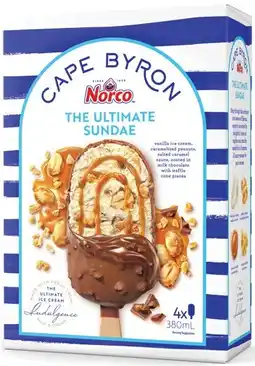 IGA Norco Cape Byron Ice Cream Sticks 4 Pack Selected Varieties offer