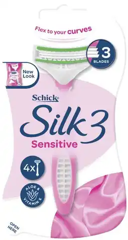 IGA Schick Silk 3 Sensitive Disposable Razors 4 Pack offer