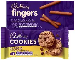 IGA Cadbury Cookies 156g or Fingers Chocolate Biscuits 114g Selected Varieties offer