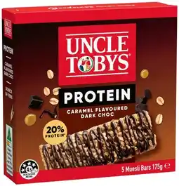 IGA Uncle Tobys Protein Bars 5 Pack Selected Varieties offer