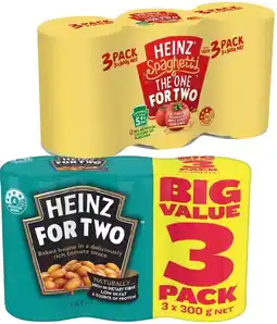 IGA Heinz Beanz or Spaghetti 3x300g Selected Varieties offer