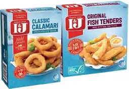 IGA I&J Fish Tenders 320g, Calamari or Squid 360g Selected Varieties offer