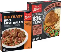 IGA On The Menu Big Feast Frozen Meal 480‑500g Selected Varieties offer